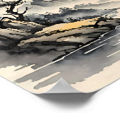 Ruhe in der Natur: Landschaftskunst japanischen St Poster (Ecke)