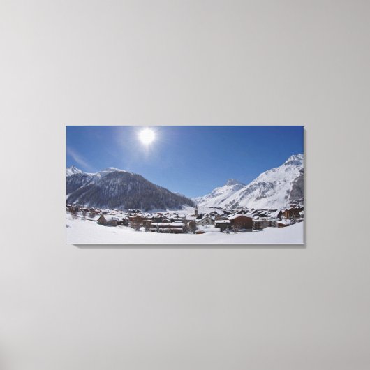 Ruhe in einem Dorf Vald'Isere Canvas Print Leinwanddruck (Vorderseite)