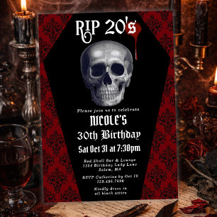 Ruhe in Frieden 20er Gothic-Totenkopf Tod meinem 2 Einladung