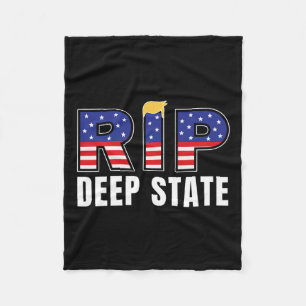 Ruhe in Frieden Deep State Lustiger Präsident Trum Fleecedecke