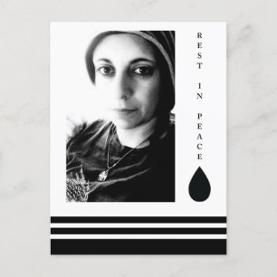 ruhe in Frieden Träne Postkarte