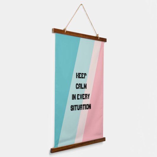 Ruhe in jeder Situation behalten Wandteppich Mit Holzrahmen (Gewinkelt)