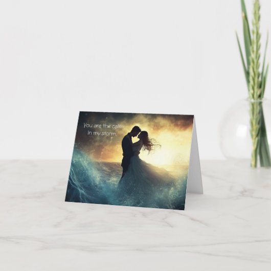 Ruhe in meiner Stormkarte Dankeskarte (Vorderseite)