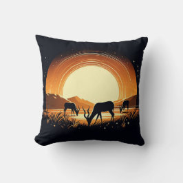 Ruhe in Motion Antelope Inspiriert Kissen