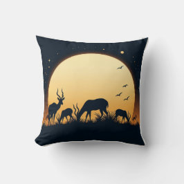 Ruhe in Motion Antelope Inspiriert Kissen