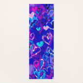 Ruhe in Motion: Graffiti Hearts Vibrant Blau Yogamatte (Rückseite)