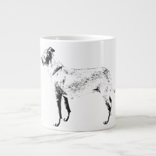 Ruhe in Tinte Aufrechter Hund Kunst Jumbo-Tasse