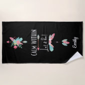 Ruhe innerhalb Gelassen Es ist boho Motivierend Cu Strandtuch (Vorderseite)