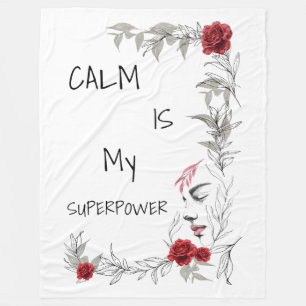 Ruhe ist mein Superheld Selbstvertrauen & Zuvers Fleecedecke