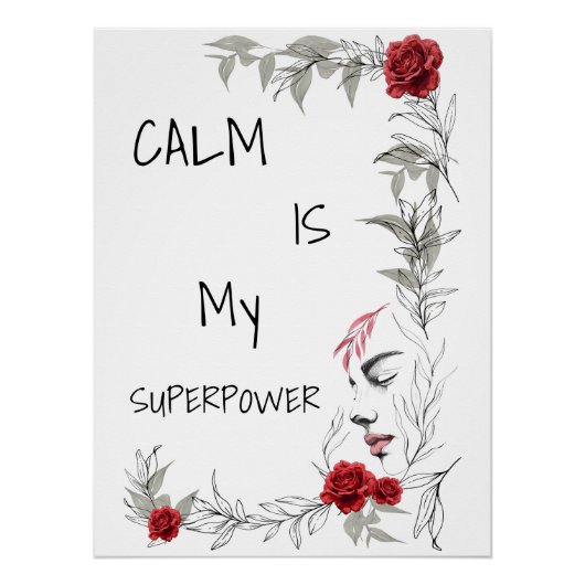 Ruhe ist mein Superheld | Selbstvertrauen & Zuvers Poster (Vorderseite)