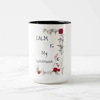 Ruhe ist mein Superheld | Selbstvertrauen & Zuvers Zweifarbige Tasse