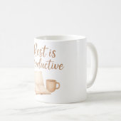 Ruhe ist produktiv kaffeetasse (VorderseiteRechts)