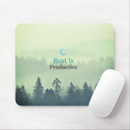 Ruhe ist produktiv – Minimalistische Motivations-M Mousepad