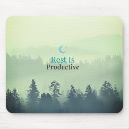 Ruhe ist produktiv – Minimalistische Motivations-M Mousepad