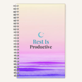 Ruhe ist produktiv – Minimalistisches Motivationsn Notizblock