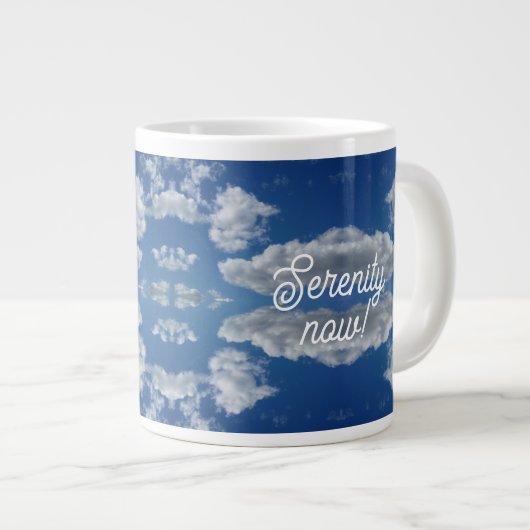 Ruhe jetzt! Jumbo-Tasse (Vorderseite Rechts)