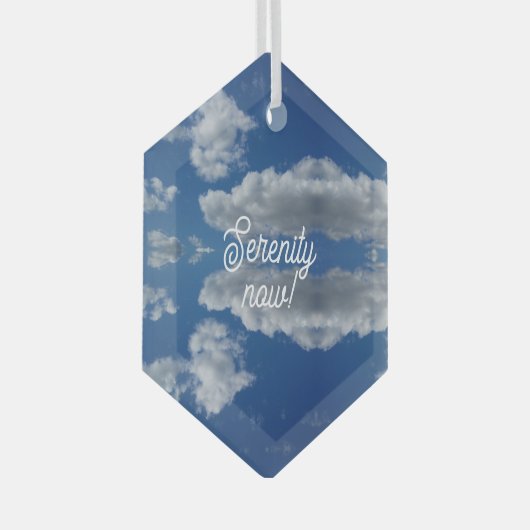 Ruhe jetzt! ornament aus glas (Vorderseite Rechts)