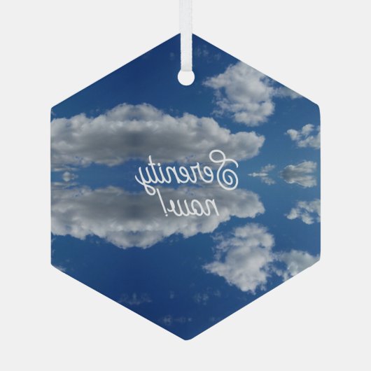 Ruhe jetzt! ornament aus glas (Rückseite)