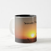 Ruhe JETZT!!! Zweifarbige Tasse (Vorderseite Links)