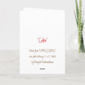 Ruhe Karte (Rückseite)