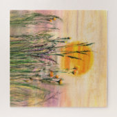 Ruhe - Landschaft des Sonnenfeldes - Originalgemäl Puzzle (Horizontal)