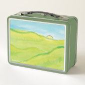 Ruhe Landschaft - KinderKunst für CHOC Metall Brotdose (Rückseite)