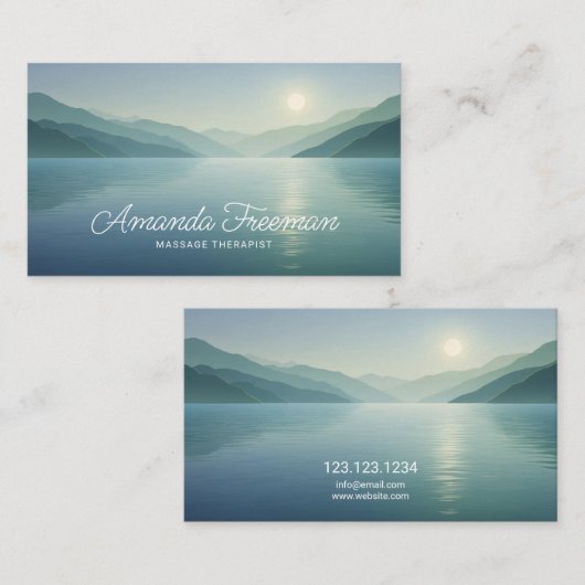 Ruhe Landschaft Massagetherapeut Visitenkarte (Vorne/Hinten)