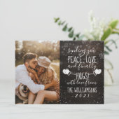 Ruhe, Liebe & Endlich Hugs! | Foto 2021 Einladung (Stehend Vorderseite)