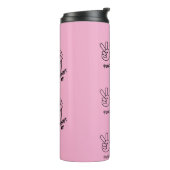 Ruhe, Liebe, feministische AF - Wasserflasche Thermosbecher (Nach links gedreht)