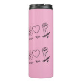 Ruhe, Liebe, feministische AF - Wasserflasche Thermosbecher (Rückseite)