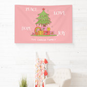 Ruhe, Liebe & Freude - Retro Weihnachtsbaum auf Ro Banner (InSitu)