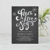 Ruhe, Liebe & Freude Rustikale Feier Einladung (Stehend Vorderseite)