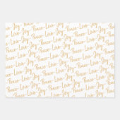 Ruhe, Liebe, Freude und Weihnachten Geschenkpapier Set (Vorderseite)