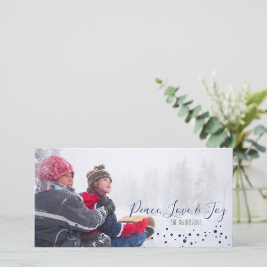 Ruhe, Liebe & Freude Weihnachten oder Hanukkah Fot (Stehend Vorderseite)