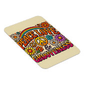 Ruhe, Liebe & Grooviness Flexibles Foto Magnet (Rechte Seite)