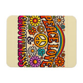Ruhe, Liebe & Grooviness Flexibles Foto Magnet (Horizontal)