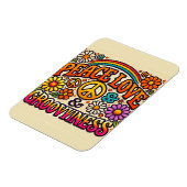 Ruhe, Liebe & Grooviness Flexibles Foto Magnet (Linke Seite)