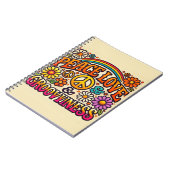 Ruhe, Liebe & Groovity Spiral Notebook Notizblock (Linke Seite)