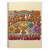 Ruhe, Liebe & Groovity Spiral Notebook Notizblock (Vorderseite)