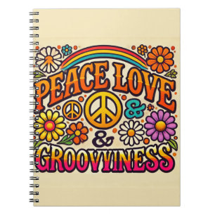 Ruhe, Liebe & Groovity Spiral Notebook Notizblock