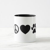 Ruhe, Liebe & Hunde 11 oz Combo Tasse (Zentrum)