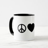 Ruhe, Liebe & Hunde 11 oz Combo Tasse (Vorderseite Links)