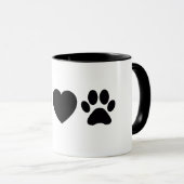 Ruhe, Liebe & Hunde 11 oz Combo Tasse (VorderseiteRechts)