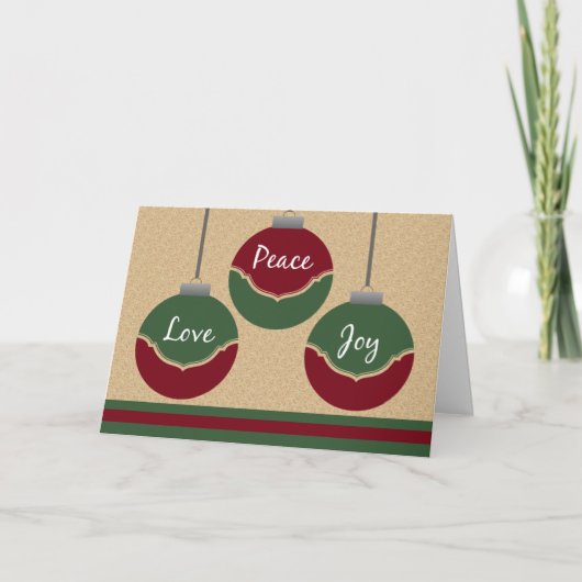 Ruhe, Liebe, Joghurts-Weihnachtskarte Feiertagskarte (Vorderseite)