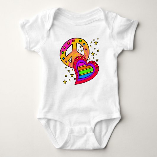 Ruhe, Liebe, Joy Baby Bodysuit Baby Strampler (Vorderseite)