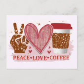 Ruhe, Liebe, Kaffee Postkarte (Vorderseite)