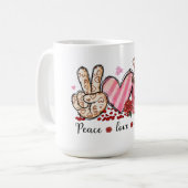 Ruhe, Liebe, Kaffee-Tasse: Stilftiger ☕ Kaffeetasse (Vorderseite Links)