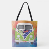 Ruhe, Liebe, Karma, Hippy, Regenbogenfarbe Tasche (Vorderseite)