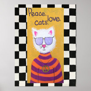 Ruhe, Liebe. Katzen. - Poster