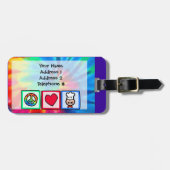 Ruhe, Liebe, Kochen Gepäckanhänger (Vorderseite horizontal)